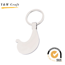 Customized Silver Banana Shape Metal Key Ring Supplier Wholesale